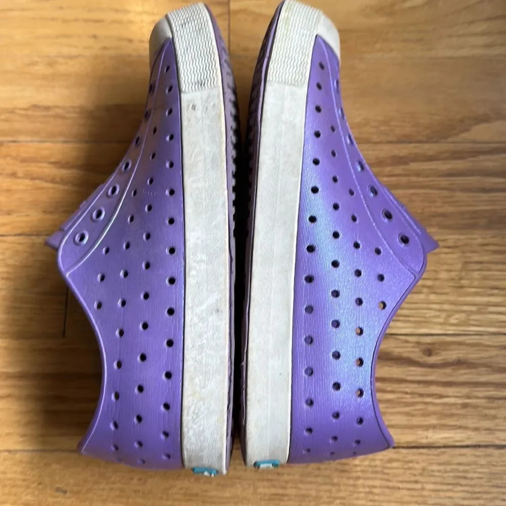 Native shoes sz youth 3 sparkle purple good pre owned condition - Picture 4 of 6